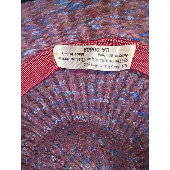 Pink Multicolor Woven Wool Blend Bucket Hat Made In Italy Womens - Picture 6 of 6